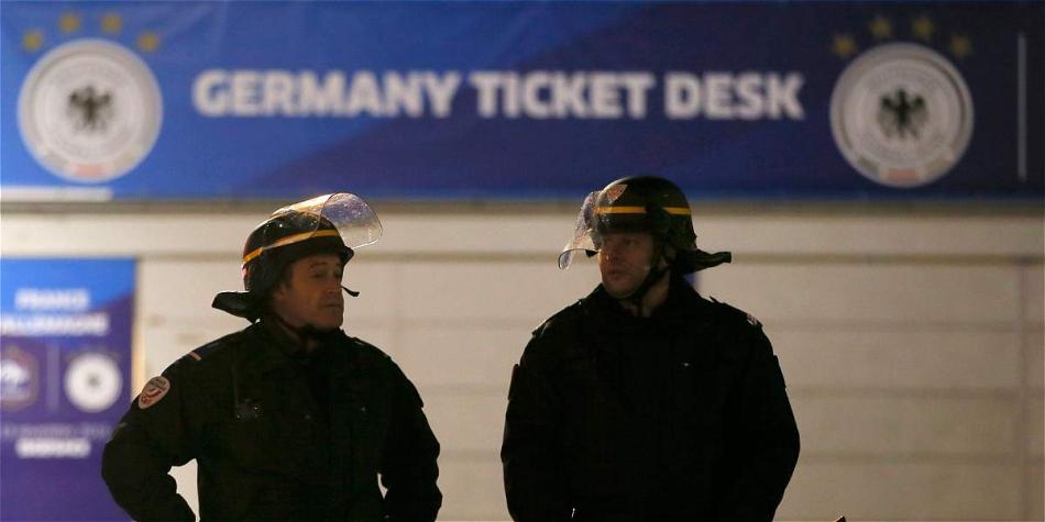 Vestuario de Alemania en el Stade de France.