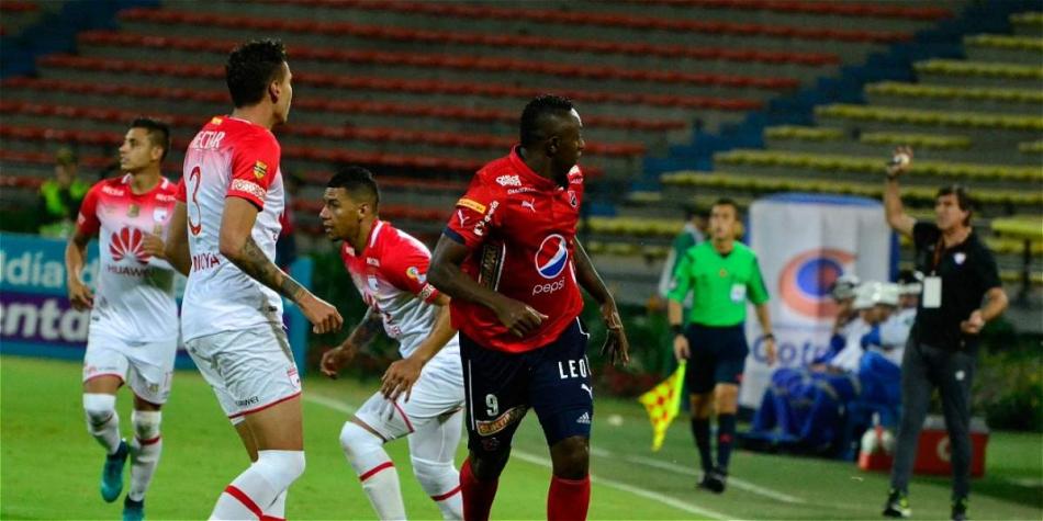 Medellín y Santa Fe se enfrentaron este sábado, en el duelo de ida de los cuartos de final de la Liga II-2016.