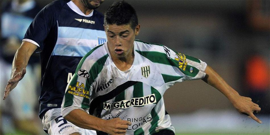 James Rodríguez en su paso por Banfield, de Argentina.