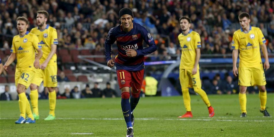 Neymar anotó dos de los goles del equipo azulgrana.