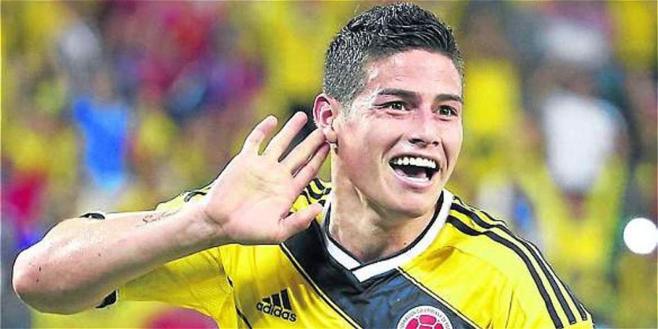 James Rodríguez, volante de la selección Colombia.