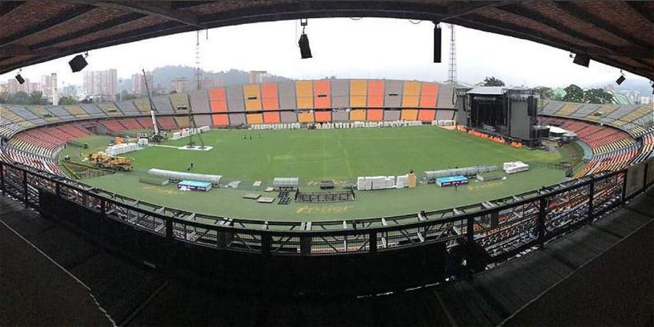 Estadio Atanasio Girardot, escenario donde juegan Nacional y Medellín.