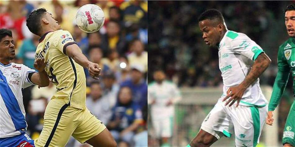 'Rifle' Andrade (izq.) y Andrés Rentería, colombianos en México.