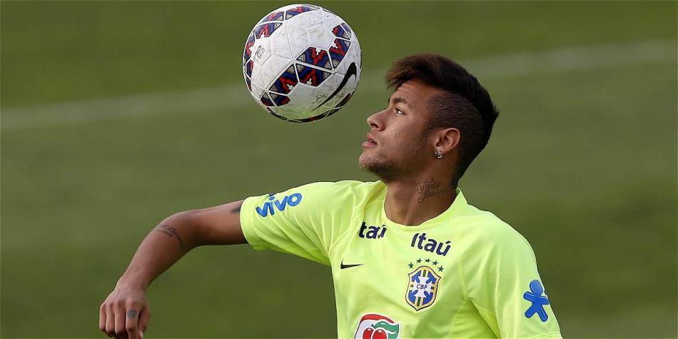 Neymar, delantero de la selección de Brasil.