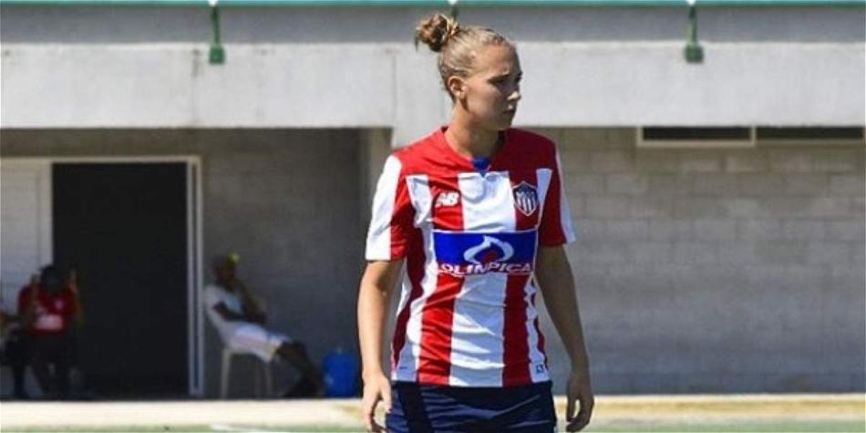 Nicole Regnier, delantera del Junior de Barranquilla.