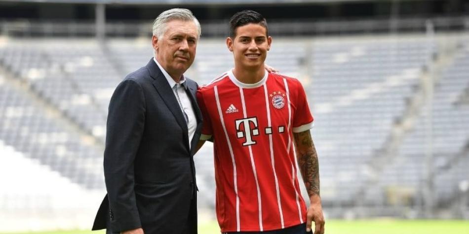 James Rodríguez Carlo Ancelotti