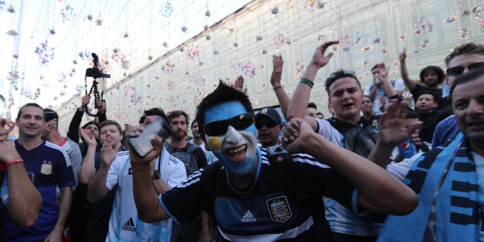 Hinchas en Rusia
