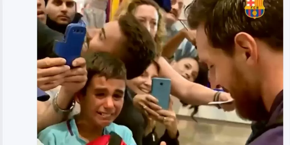 El niño y Messi