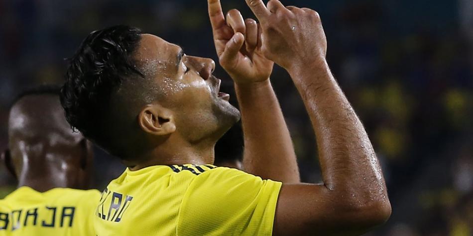 Falcao celebrando el gol contra Venezuela