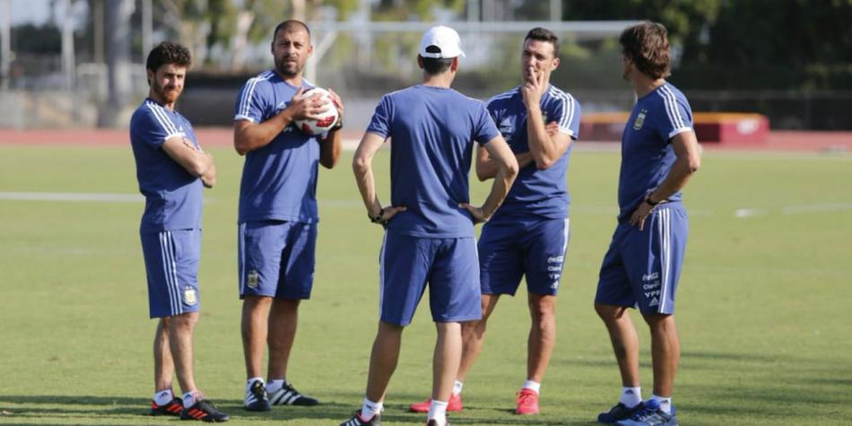 Lionel Scaloni, Pablo Aimar y Walter Samuel