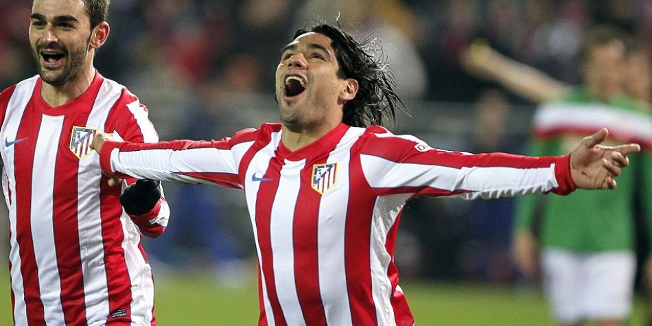 Celebración  de Falcao