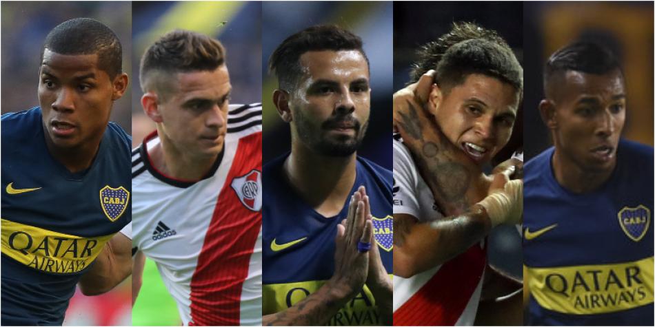 Colombianos en Boca vs River