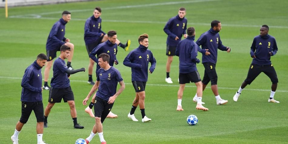 Entrenamiento de Juventus de cara al duelo contra Young Boys de Suiza.