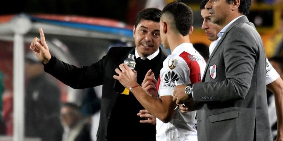 Marcelo Gallardo y Rafael Santos Borré