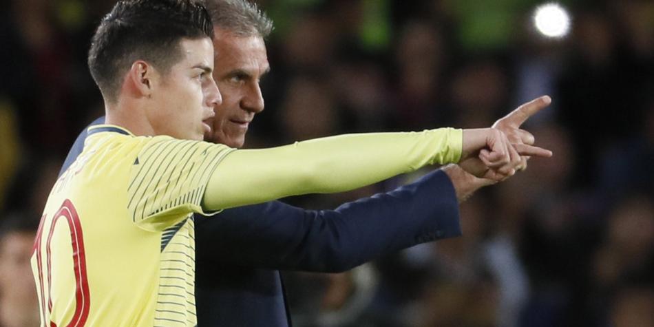 Carlos Queiroz y James Rodríguez