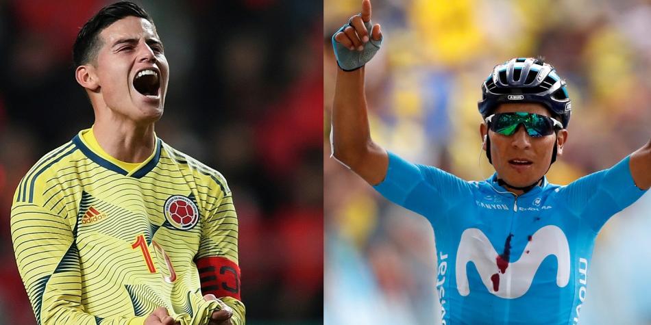 James Rodríguez y Nairo Quintana