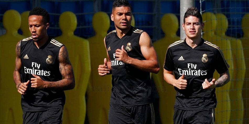 James Rodríguez entrena con Real Madrid