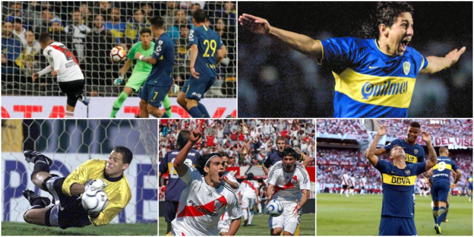 Colombianos en Boca vs River