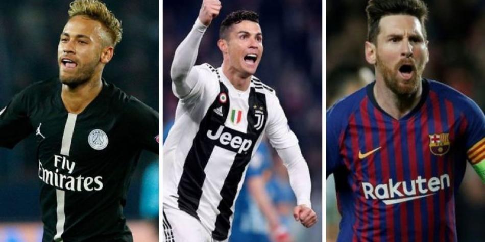 Messi, Cristiano y Neymar