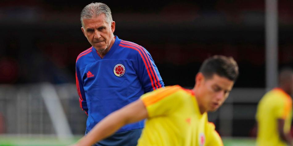 Carlos Queiroz y James Rodríguez