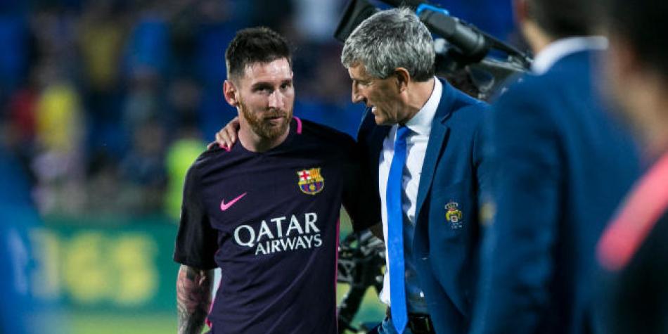 Setién y Messi