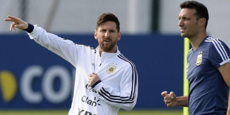 Lionel Messi y Lionel Scaloni
