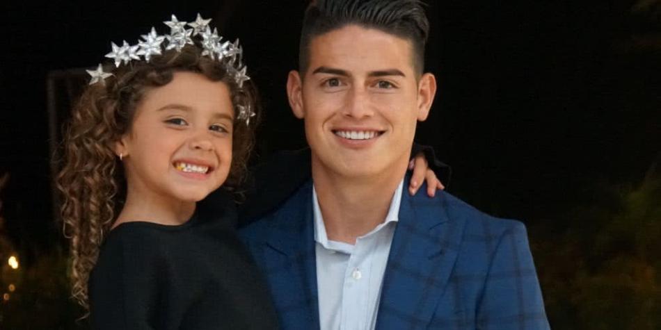 James Rodríguez y su hija Salomé