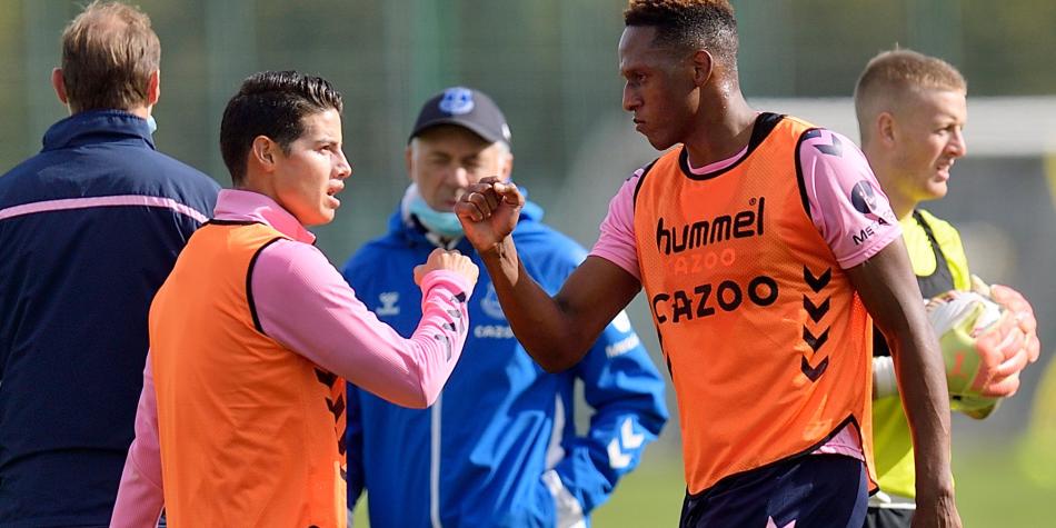 James Rodríguez y Yerry Mina