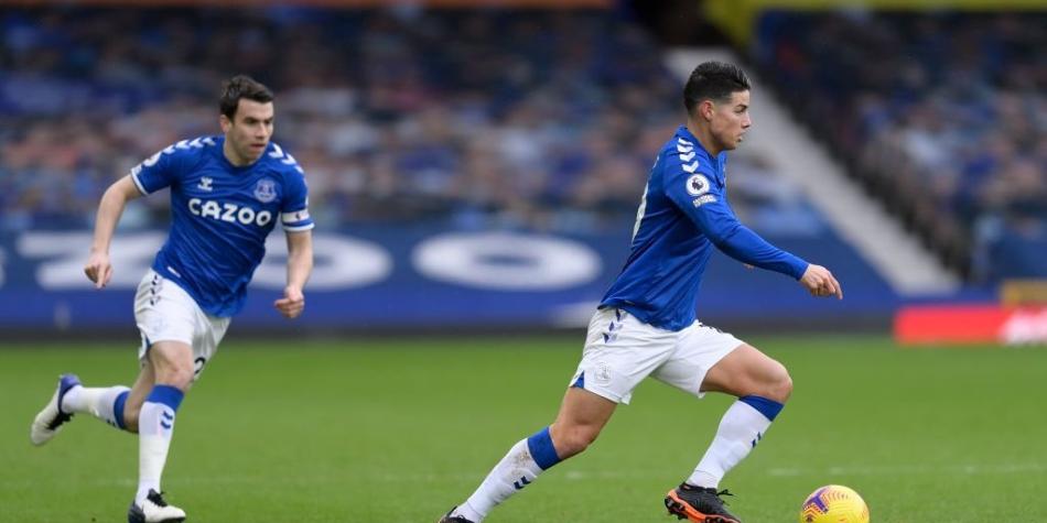 James Rodríguez, con Everton