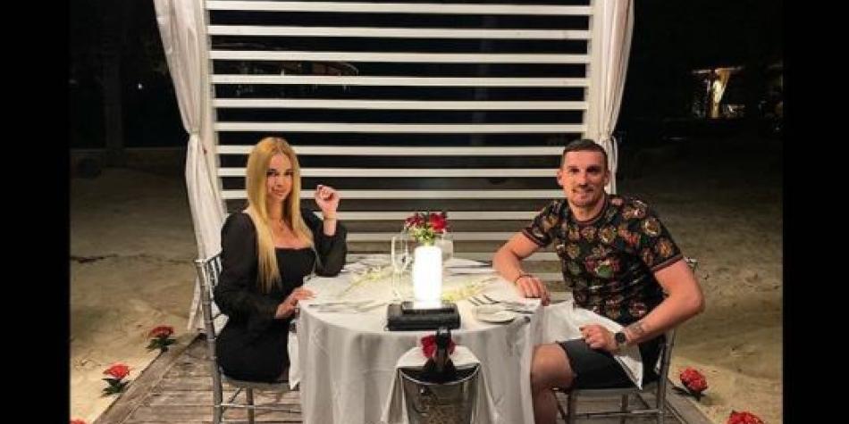 Franco Armani y su esposa