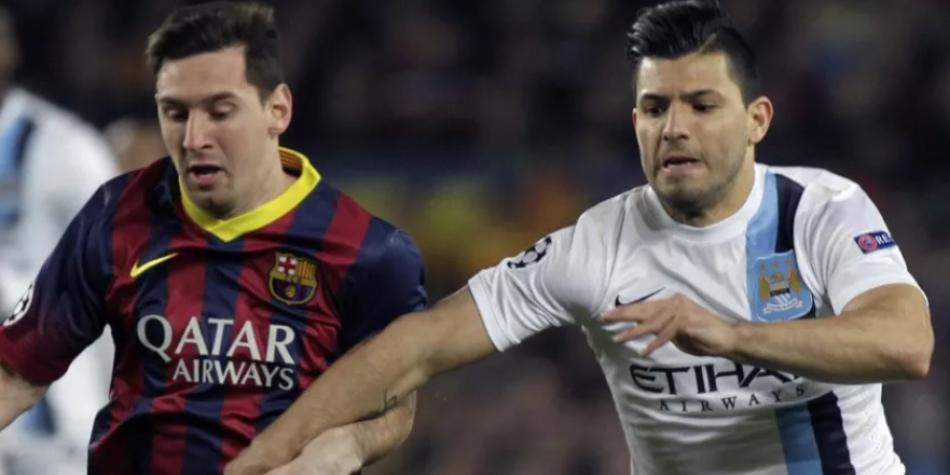Lionel Messy y Sergio Agüero