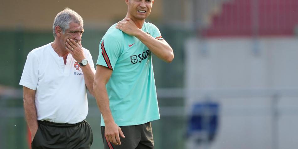 Fernando Santos y Cristiano Ronaldo