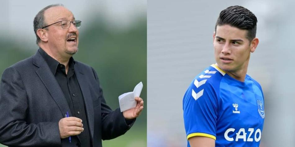 Rafa Benítez y James Rodríguez