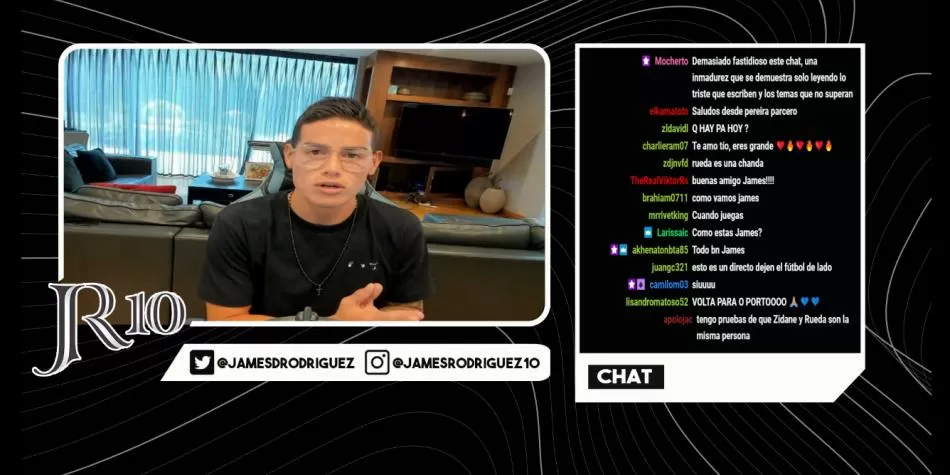 James Rodríguez en Twitch