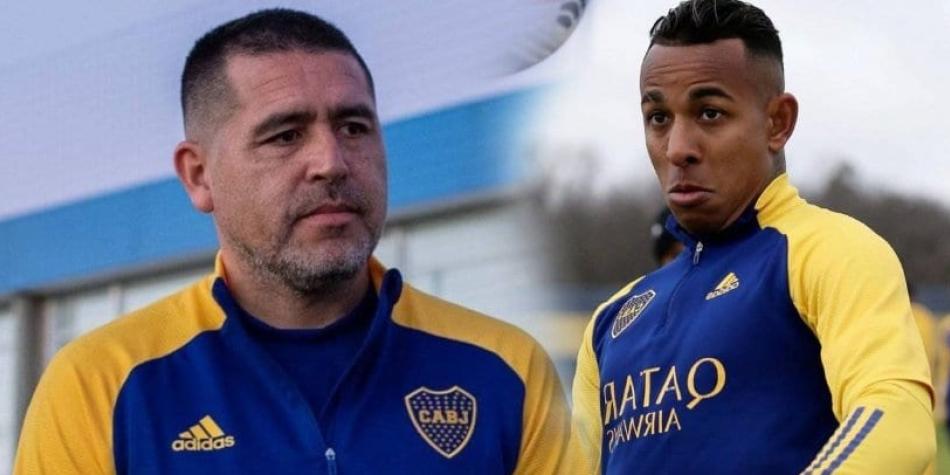 Juan Román Riquelme y Sebastián Villa