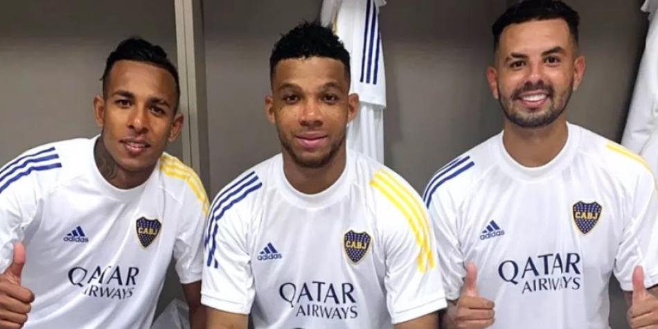 Sebastián Villa, Frank Fabra y Edwin Cardona