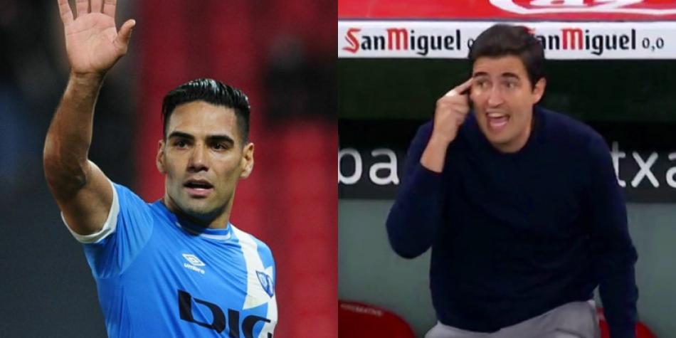 Falcao y Andoni Iraola