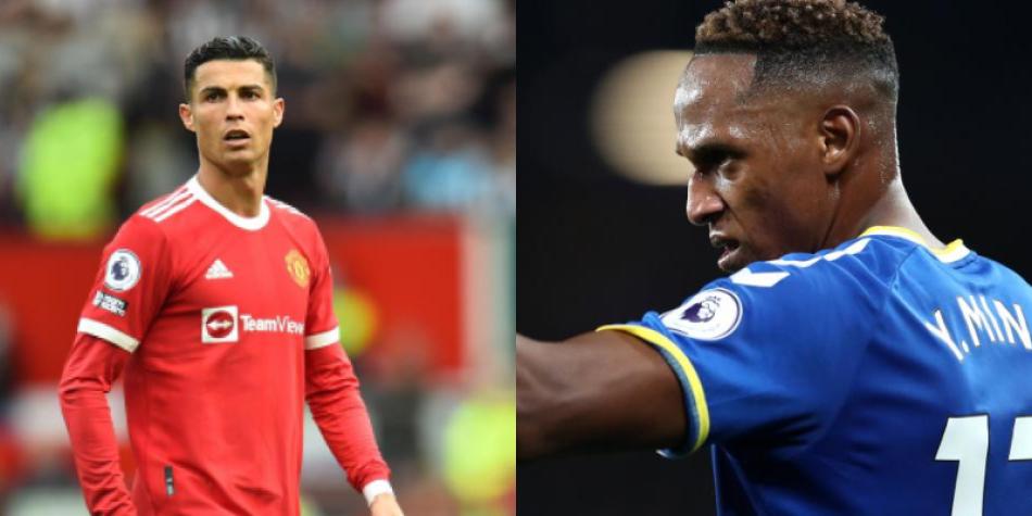 Cristiano Ronaldo y Yerry Mina