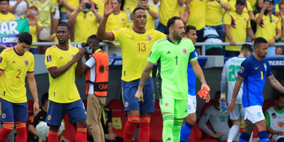 Selección Colombia contra Brasil