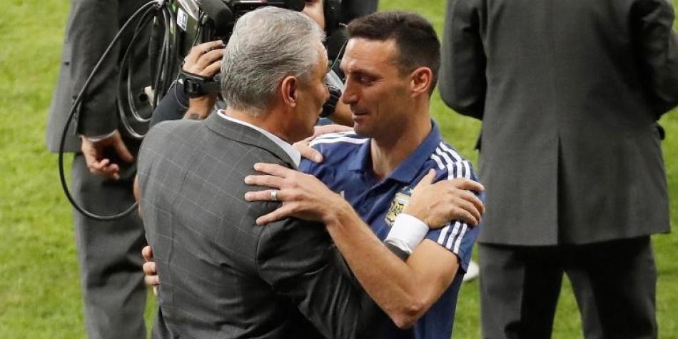 Tite y Lionel Scaloni