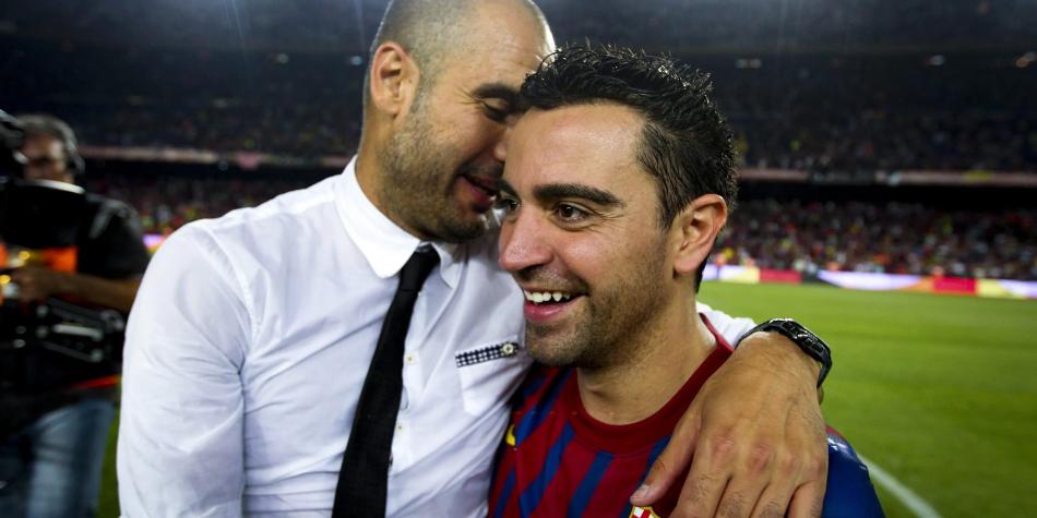 Pep Guardiola y Xavi