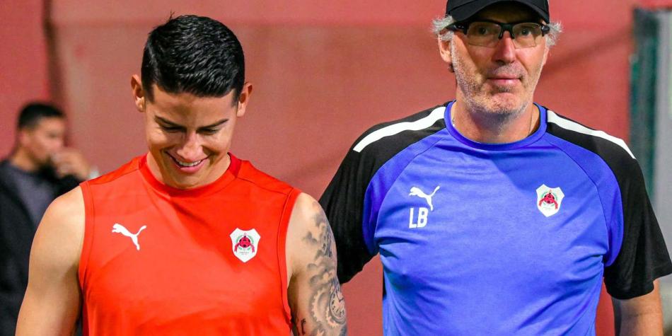 James Rodríguez y Laurent Blanc