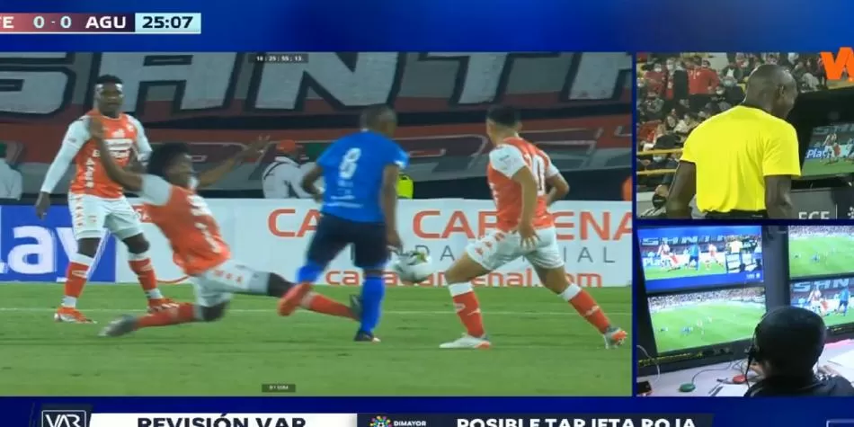 Revisión del VAR Santa Fe vs Águilas