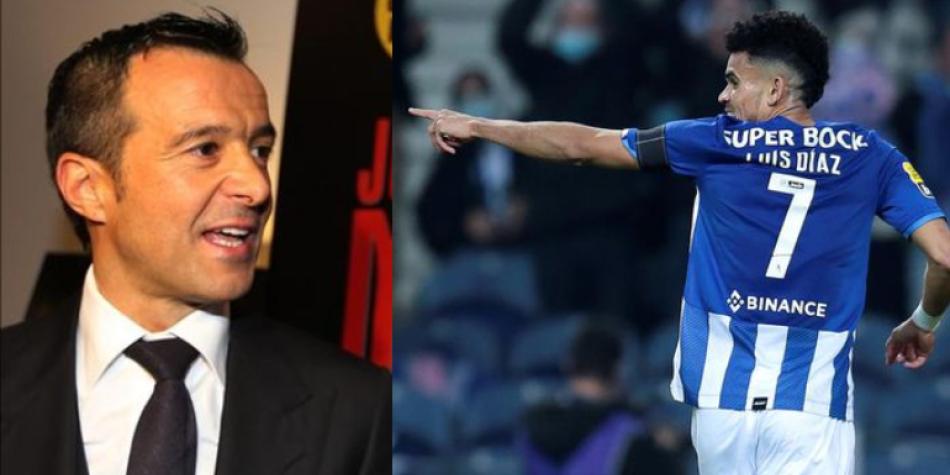 Jorge Mendes y Luis Díaz