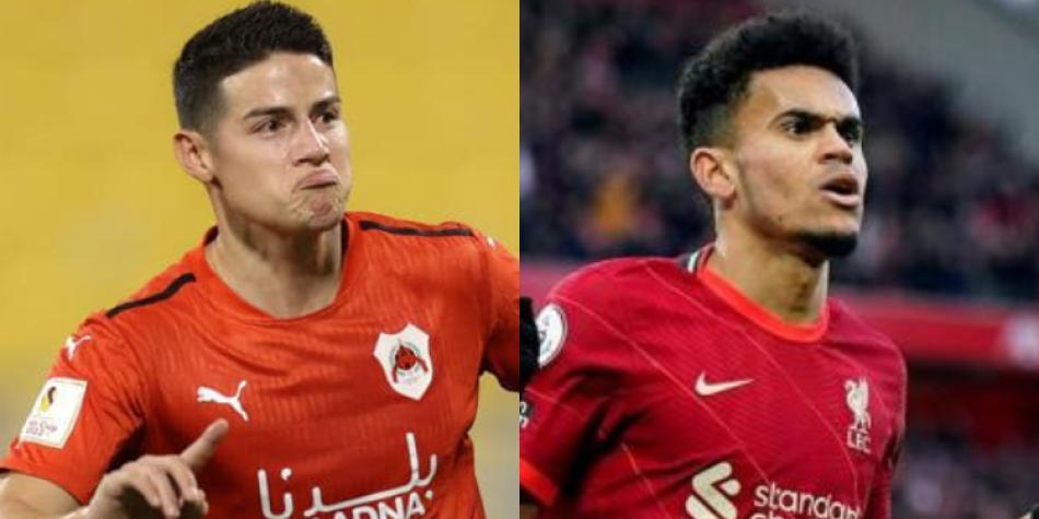 James Rodríguez y Luis Díaz