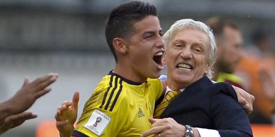 James Rodríguez y José Pékerman