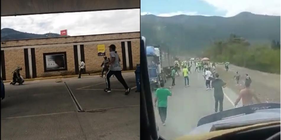Violencia entre hinchas de Atlético Nacional