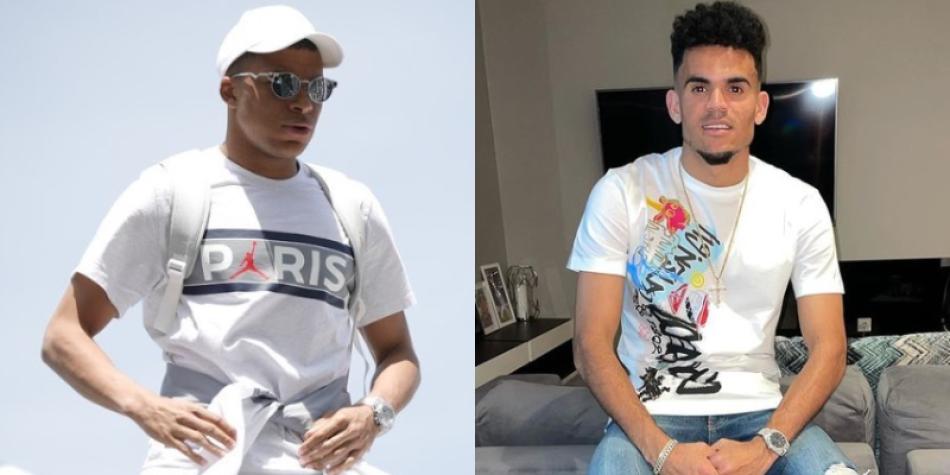 Kylian Mbappé y Luis Díaz