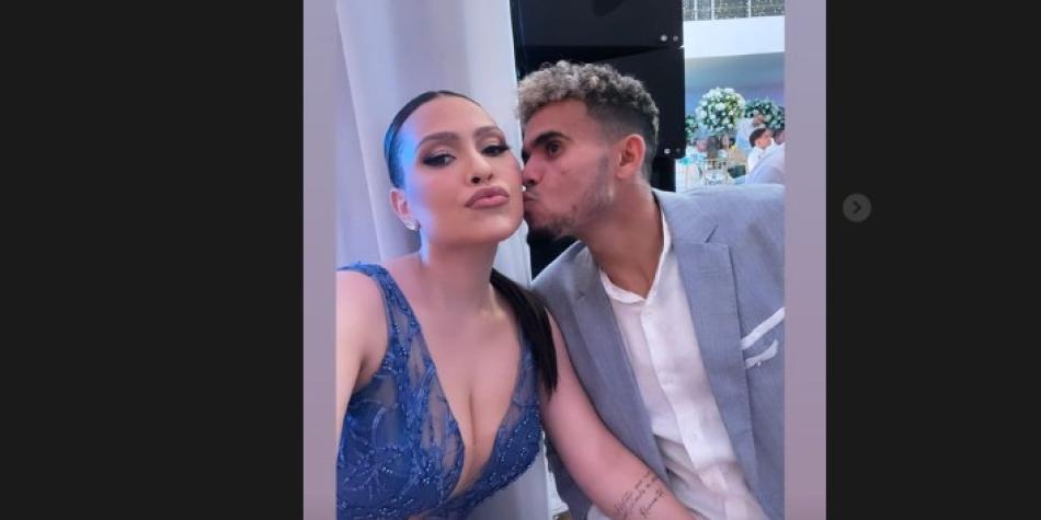 Luis Díaz y su esposa, Geraldine Ponce