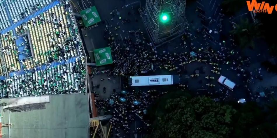 Llegada de Nacional al Atanasio
